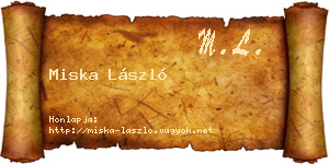 Miska László névjegykártya