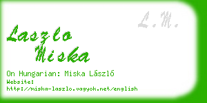 laszlo miska business card