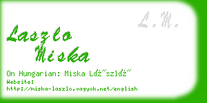 laszlo miska business card